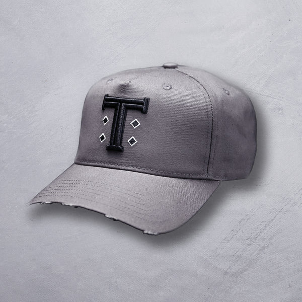 Slate Distressed Cap with Signature T Logo