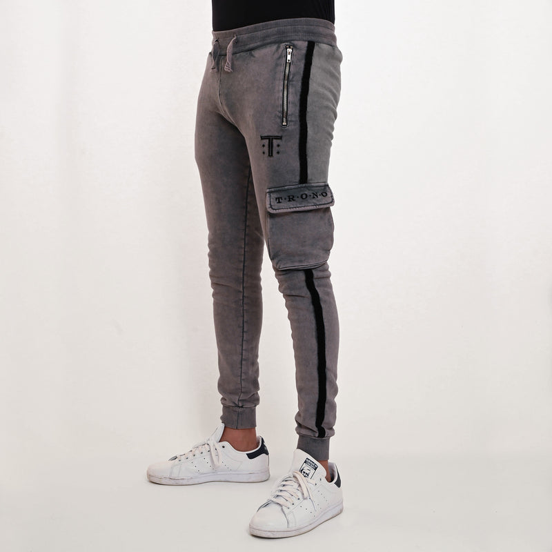 Distressed trainingsbroek met zure wassing