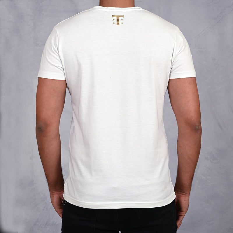 White Luxe T-Shirt with Box Logo