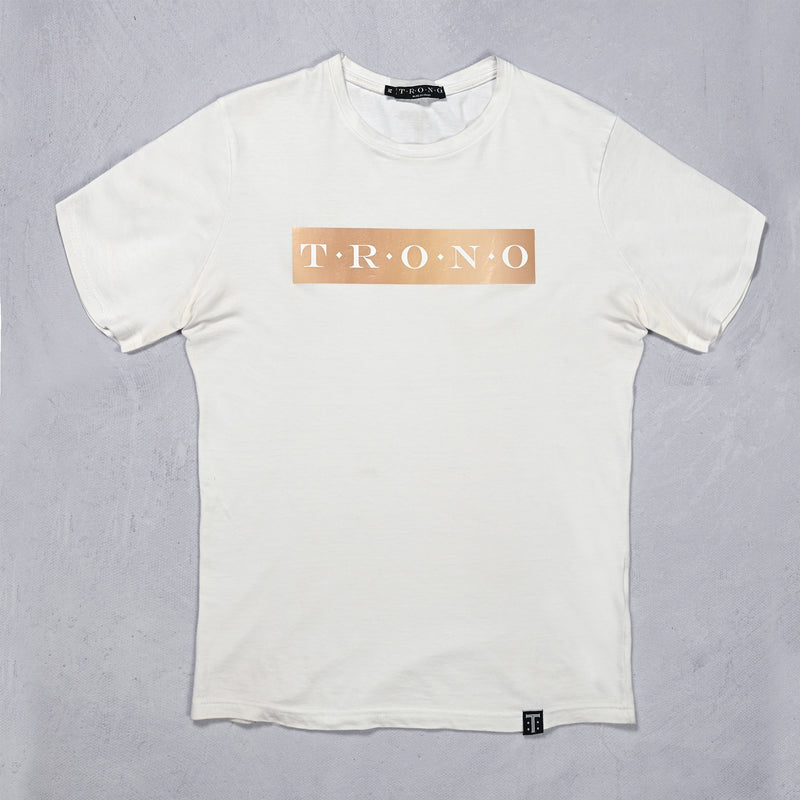 White Luxe T-Shirt with Box Logo